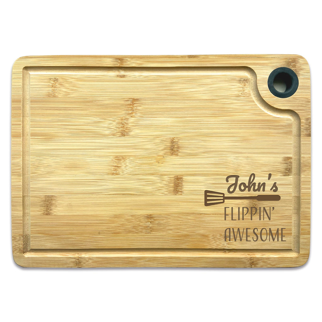 Flippin Awesome BBQ Themed Personalised Engraved Chopping Board - YouPersonalise