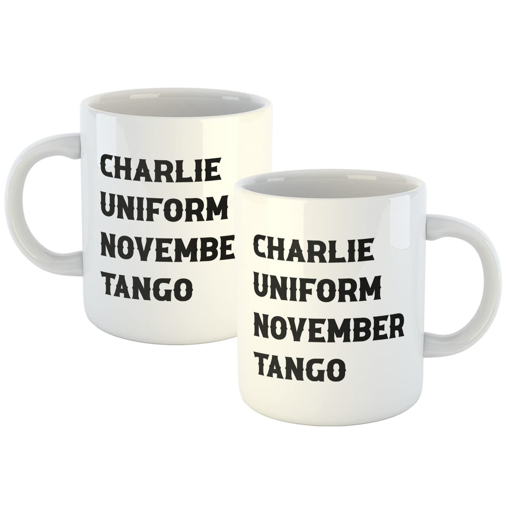 Funny Mug 11oz White Ceramic Secret Santa Mug Comedy Mug Hilarious Gift - Charlie Uniform November Tango Mug - YouPersonalise