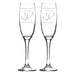 Heart Design Personalised Couples Pair of Champagne Flutes in Gift Box - YouPersonalise