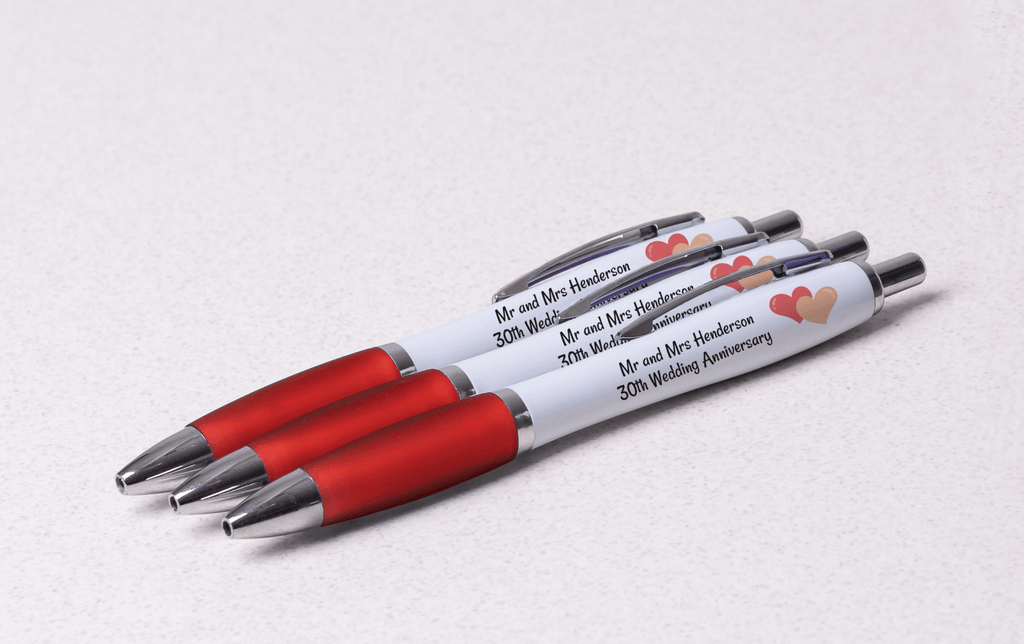 Personalised Digital Contour Promotional Pens - Red - YouPersonalise