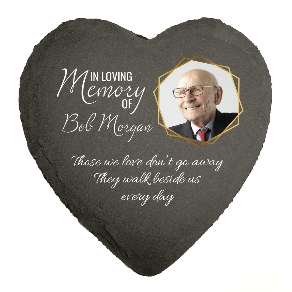 Personalised Heart Shaped Memorial Slate with Optional Display Stand - YouPersonalise