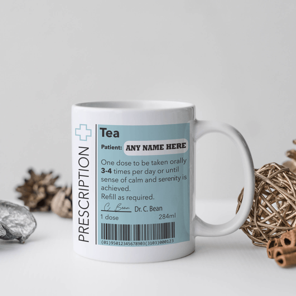 Personalised Mug Funny Prescription Tea Mug (11oz), Doctor Mug, Customisable Gift for Colleague, Funny Gift Idea, Secret Santa - YouPersonalise