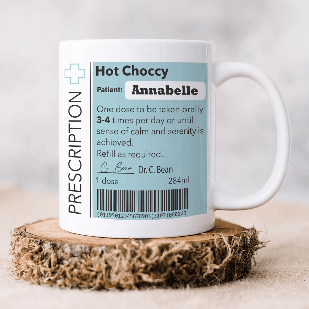 Personalised Mug Funny Prescription Tea Mug (11oz), Doctor Mug, Customisable Gift for Colleague, Funny Gift Idea, Secret Santa - YouPersonalise