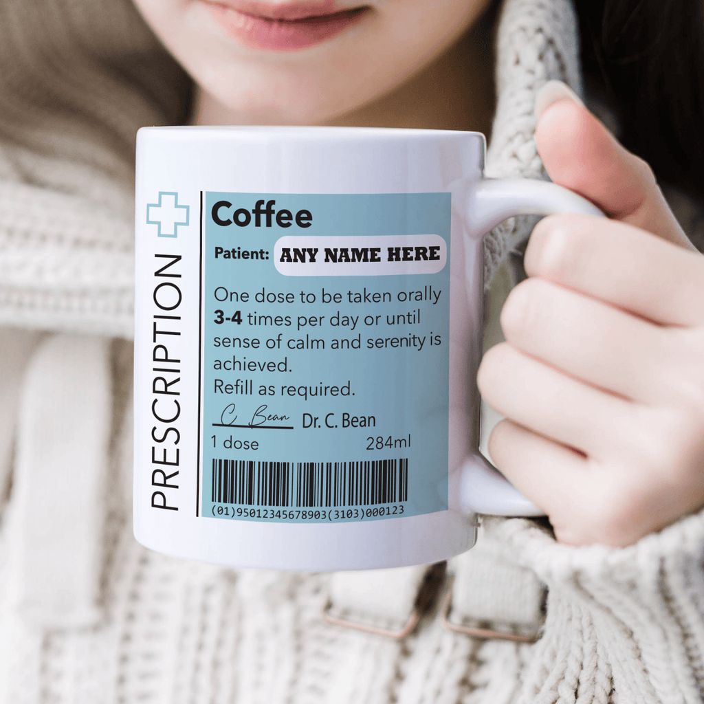 Personalised Mug Funny Prescription Tea Mug (11oz), Doctor Mug, Customisable Gift for Colleague, Funny Gift Idea, Secret Santa - YouPersonalise