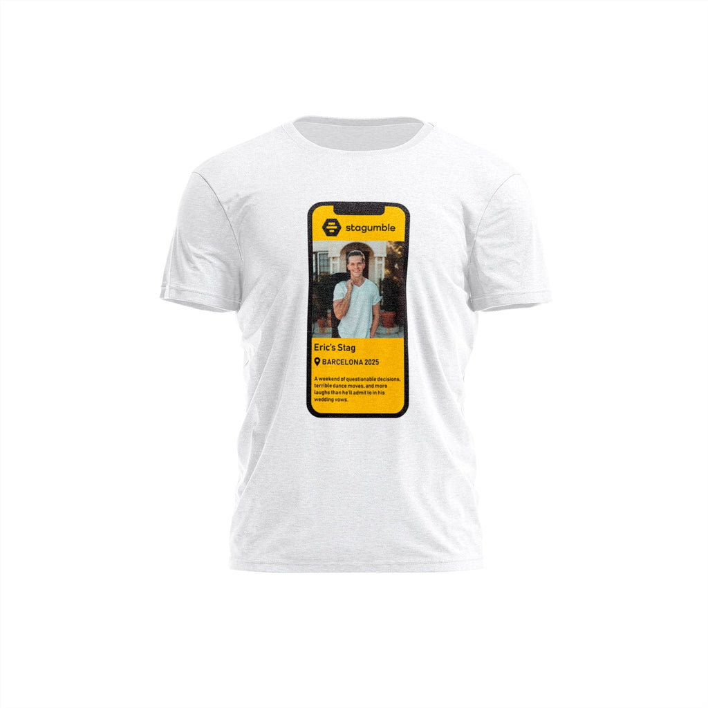 'STAGUMBLE' Dating App Stag Do T-Shirt - YouPersonalise