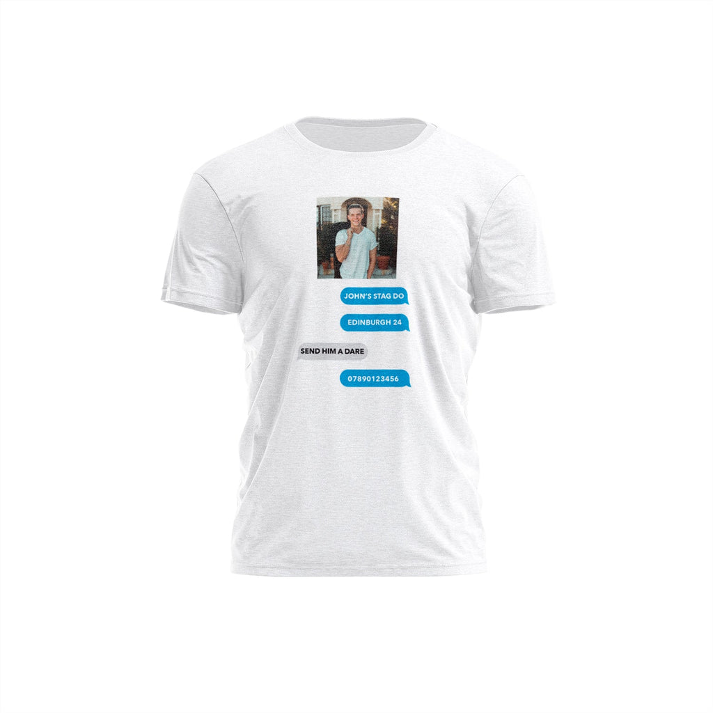 Text A Dare Stag Do T-Shirt - YouPersonalise