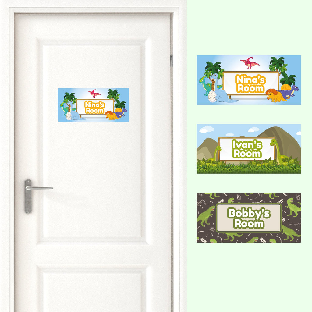 Dinosaur Themed Bedroom Door Sign - YouPersonalise