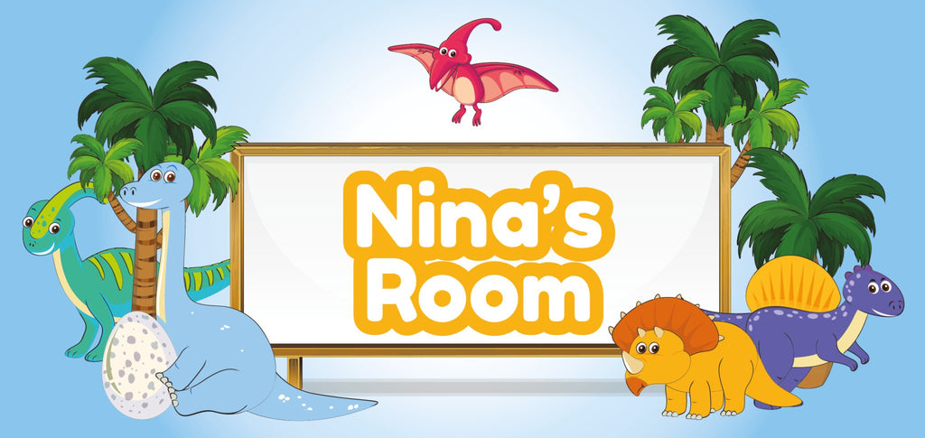 Dinosaur Themed Bedroom Door Sign - YouPersonalise