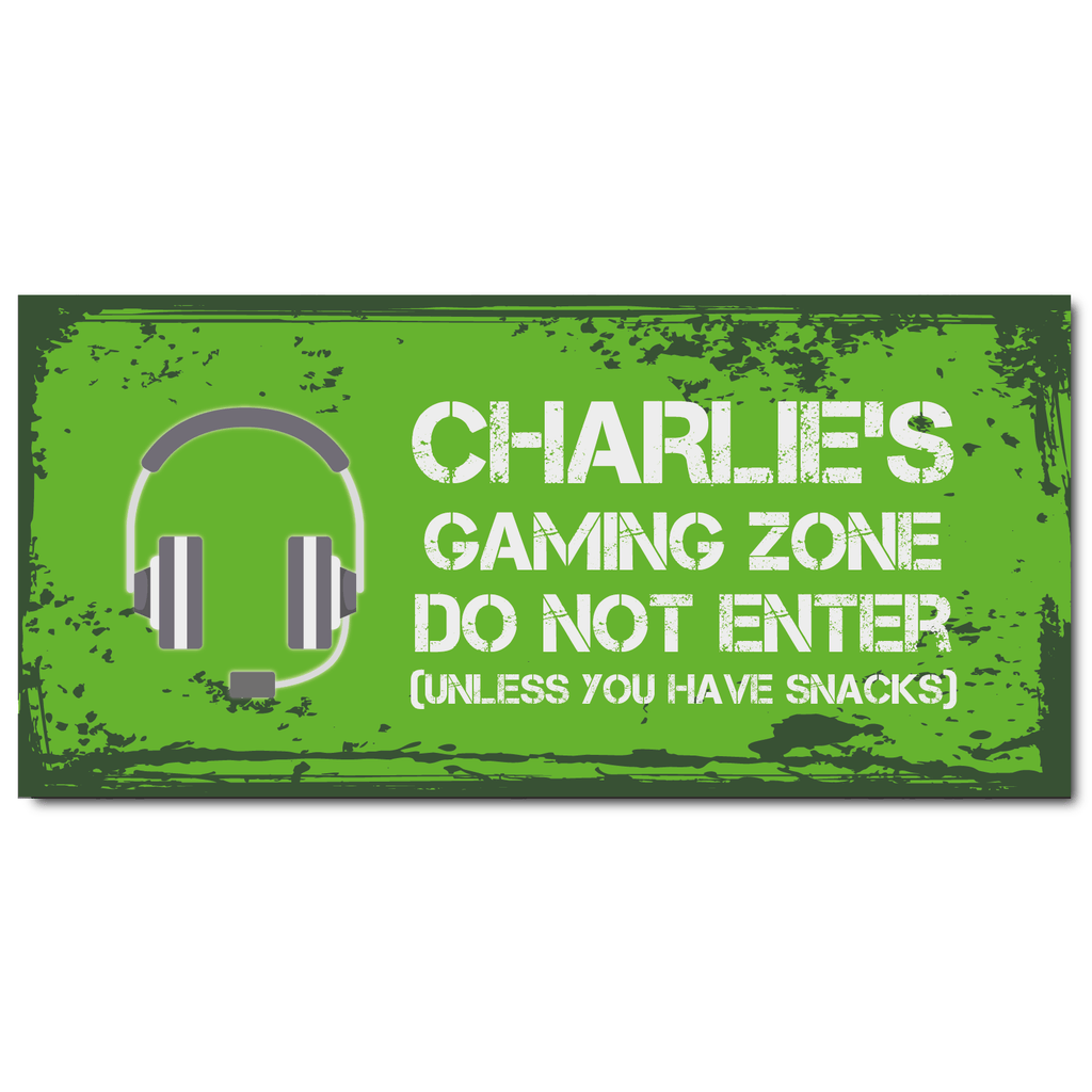 Gamer Themed Bedroom Door Sign - YouPersonalise