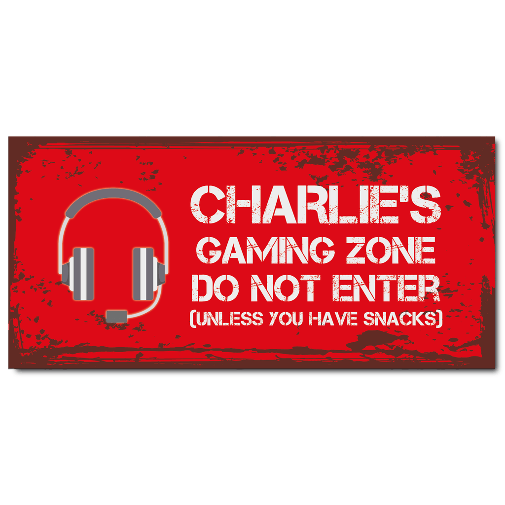 Gamer Themed Bedroom Door Sign - YouPersonalise