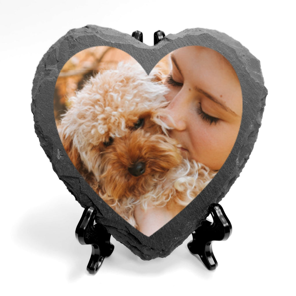 Personalised Heart Shaped Photo Slate Printed Gift - YouPersonalise