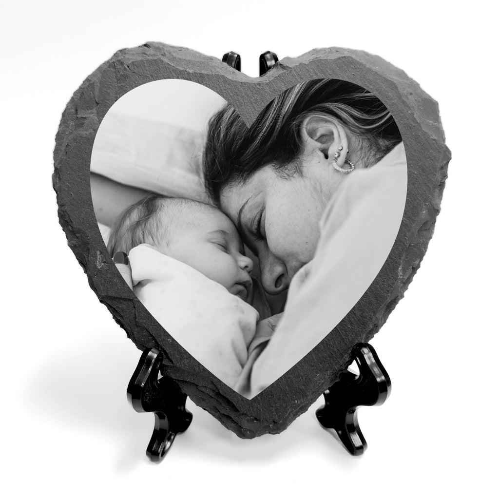 Personalised Heart Shaped Photo Slate Printed Gift - YouPersonalise