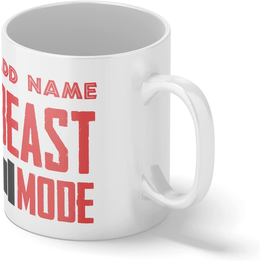 Personalised Mug Beast Mode - Add Your Special One's Name (11oz) - Custom Gift for Birthdays, Christmas, Special Occasions - YouPersonalise