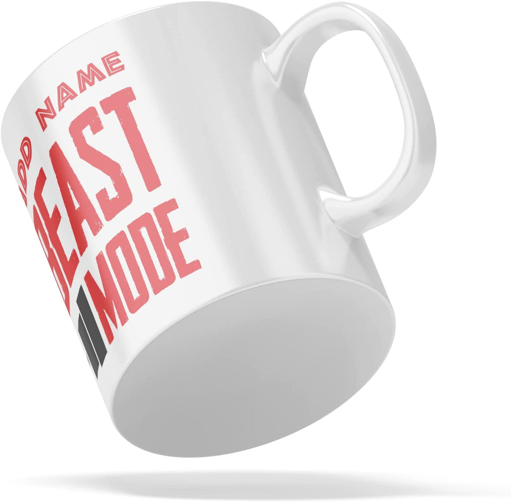 Personalised Mug Beast Mode - Add Your Special One's Name (11oz) - Custom Gift for Birthdays, Christmas, Special Occasions - YouPersonalise