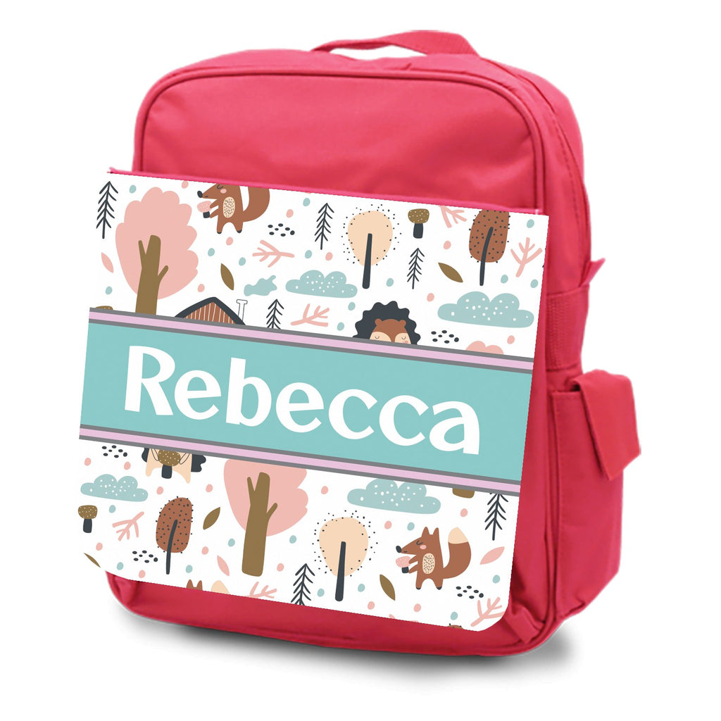 Personalised School Bags in 20 Designs - Blue or Pink Bags - YouPersonalise