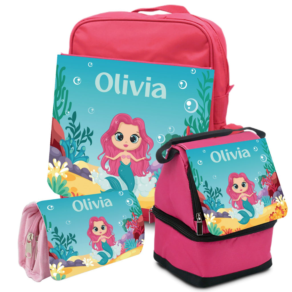 PERSONALISED SCHOOL BUNDLE KIT - Pencil Case, School Bag and Lunch Box Bag - YouPersonalise