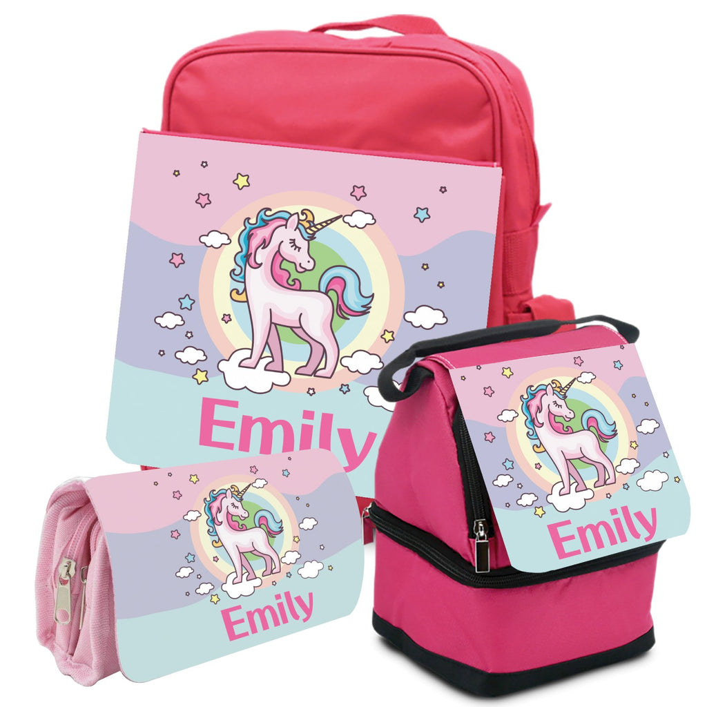 PERSONALISED SCHOOL BUNDLE KIT - Pencil Case, School Bag and Lunch Box Bag - YouPersonalise