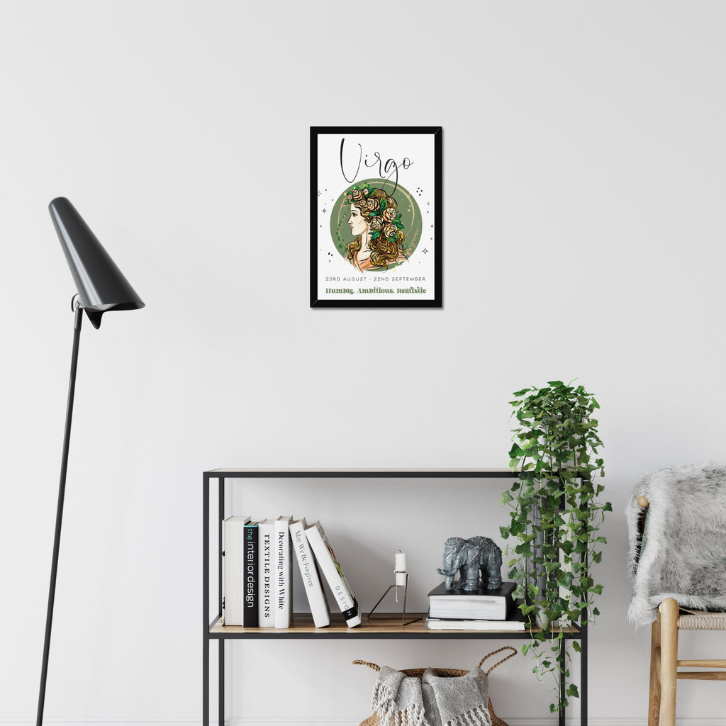 Virgo Zodiac Print in A3 or A4, With or Without Black Frame - YouPersonalise